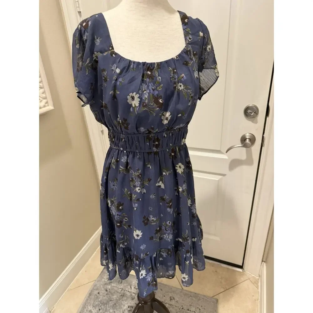 Altard State Blue floral girls ladies dress size Large - Picture 1 of 6